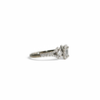 Load image into Gallery viewer, WHITE GOLD NATURAL DIAMOND BAGUETTE CUT CENTER DIAMOND RING