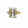 Load image into Gallery viewer, YELLOW GOLD LADY'S RING WITH AQUAMARINE STONE