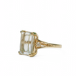 Load image into Gallery viewer, YELLOW GOLD LADY'S RING WITH AQUAMARINE STONE