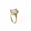 Load image into Gallery viewer, YELLOW GOLD LADY'S RING WITH AQUAMARINE STONE