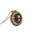 Load image into Gallery viewer, ROSE GOLD NATURAL DIAMOND & SMOKE QUARTZ PENDANT WITH CHAIN