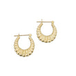 Load image into Gallery viewer, YELLOW GOLD SHELL STYLE HOOP EARRINGS