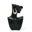 Load image into Gallery viewer, YELLOW GOLD SHELL STYLE HOOP EARRINGS