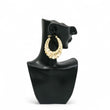 Load image into Gallery viewer, YELLOW GOLD MATTE AND POLISHED SHRIMP HOOP EARRINGS