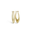 Load image into Gallery viewer, YELLOW GOLD HOLLOW SHRIMP HOOP EARRINGS