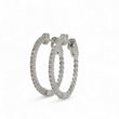 Load image into Gallery viewer, NATURAL DIAMOND HOOP EARRINGS