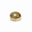 Load image into Gallery viewer, YELLOW GOLD LADY'S RING WITH TANZANITE AND DIAMOND STONES