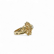 Load image into Gallery viewer, YELLOW GOLD NUGGET LADY'S RING WITH NATURAL DIAMOND