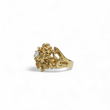 Load image into Gallery viewer, YELLOW GOLD NUGGET LADY'S RING WITH NATURAL DIAMOND