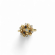 Load image into Gallery viewer, YELLOW GOLD LADY'S RIBBON RING WITH NATURAL DIAMONDS