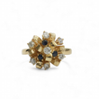 Load image into Gallery viewer, YELLOW GOLD LADY'S RIBBON RING WITH NATURAL DIAMONDS