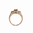 Load image into Gallery viewer, ROSE GOLD LADY'S RING WITH CHAMPAGNE AND WHITE NATURAL DIAMONDS.