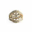 Load image into Gallery viewer, YELLOW GOLD NATURAL DIAMOND LADY'S CLUSTER RING