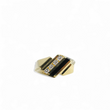 Load image into Gallery viewer, YELLOW GOLD MEN'S RING WITH BLACK ONYX AND CZ STONES.