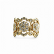 Load image into Gallery viewer, YELLOW GOLD NATURAL DIAMOND FLOWER RING