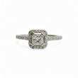 Load image into Gallery viewer, WHITE GOLD PRINCESS CUT NATURAL DIAMOND ENGAGEMENT RING.
