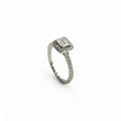 Load image into Gallery viewer, WHITE GOLD PRINCESS CUT NATURAL DIAMOND ENGAGEMENT RING.