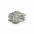 Load image into Gallery viewer, WHITE GOLD NATURAL DIAMOND BRIDAL RING SET