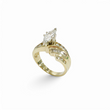 Load image into Gallery viewer, LADY'S RING WITH MARQUISE, BAGUETTE AND ROUND NATURAL DIAMONDS.
