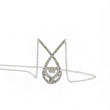 Load image into Gallery viewer, WHITE GOLD NATURAL DIAMOND PENDANT WITH NECKLACE