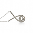 Load image into Gallery viewer, WHITE GOLD NATURAL DIAMOND PENDANT WITH NECKLACE