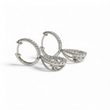 Load image into Gallery viewer, WHITE GOLD EARRINGS WITH LAB GROWN DIAMONDS.