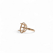 Load image into Gallery viewer, ROSE GOLD SEMI MOUNT RING SETTING FOR OVAL MAIN GEMSTONE
