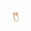 Load image into Gallery viewer, ROSE GOLD SEMI MOUNT RING SETTING FOR OVAL MAIN GEMSTONE