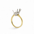 Load image into Gallery viewer, TWO TONE GOLD SEMI MOUNT RING SETTING FOR A MARQUISE CUT CENTER STONE