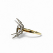 Load image into Gallery viewer, TWO TONE GOLD SEMI MOUNT RING SETTING FOR A MARQUISE CUT CENTER STONE