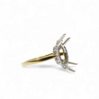 Load image into Gallery viewer, TWO TONE GOLD SEMI MOUNT RING SETTING FOR A MARQUISE CUT CENTER STONE