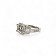 Load image into Gallery viewer, WHITE GOLD SEMI MOUNT RING SETTING FOR A CENTER ROUND STONE