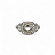 Load image into Gallery viewer, WHITE GOLD SEMI MOUNT RING SETTING FOR A CENTER ROUND STONE