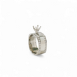 Load image into Gallery viewer, WHITE GOLD SEMI MOUNT RING SETTING ROUND CENTER STONE