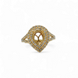 Load image into Gallery viewer, YELLOW GOLD SEMI MOUNT RING SETTING FOR PEAR CUT CENTER STONE