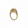 Load image into Gallery viewer, YELLOW GOLD SEMI MOUNT RING SETTING FOR PEAR CUT CENTER STONE