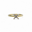 Load image into Gallery viewer, TWO TONE GOLD SOLITAIRE MOUNT RING SETTING FOR A ROUND CENTER STONE