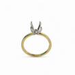 Load image into Gallery viewer, TWO TONE GOLD SOLITAIRE MOUNT RING SETTING FOR A ROUND CENTER STONE