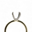 Load image into Gallery viewer, TWO TONE GOLD SOLITAIRE MOUNT RING SETTING FOR A ROUND CENTER STONE