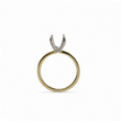 Load image into Gallery viewer, TWO TONE GOLD SOLITAIRE MOUNT RING SETTING FOR A ROUND CENTER STONE