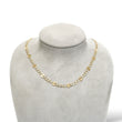 Load image into Gallery viewer, YELLOW GOLD FLAT FIGARO NECKLACE