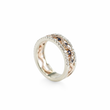 Load image into Gallery viewer, WHITE AND ROSE GOLD S.KASHI RING WITH DIAMONDS AND SAPPHIRE STONES