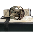 Load image into Gallery viewer, GG SUPREME BELT W/ GG SILVER BUCKLE