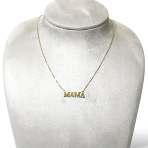 YELLOW GOLD MAMA NECKLACE