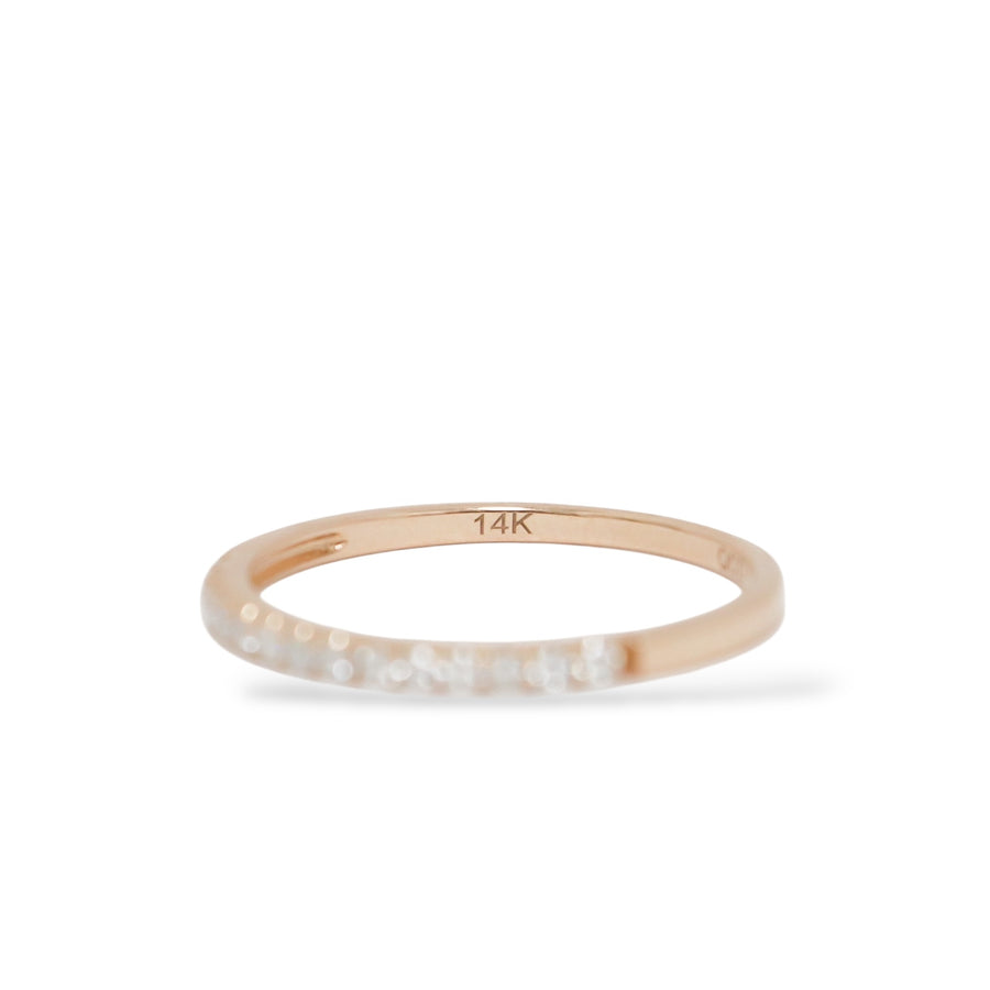 ROSE GOLD NATURAL DIAMOND ANNIVERSARY RING