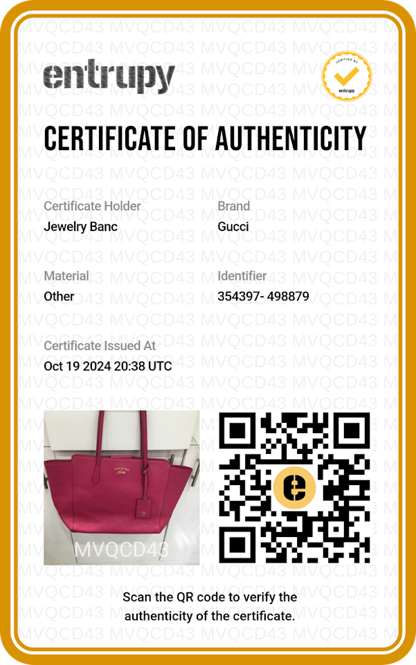 PREOWNED GUCCI LEATHER SWING MEDIUM TOTE