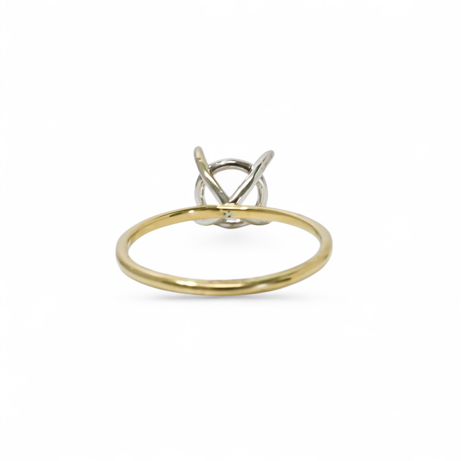 TWO TONE GOLD SOLITAIRE RING SETTING