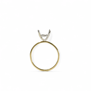 TWO TONE GOLD SOLITAIRE RING SETTING