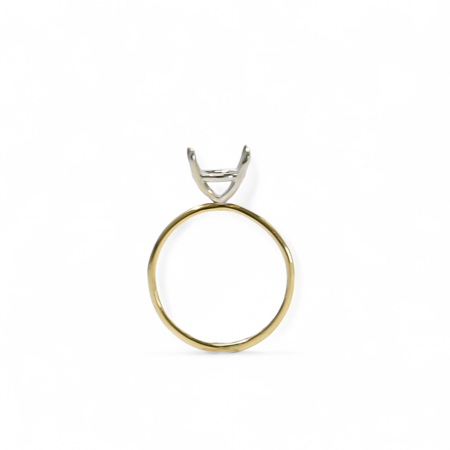 TWO TONE GOLD SOLITAIRE RING SETTING
