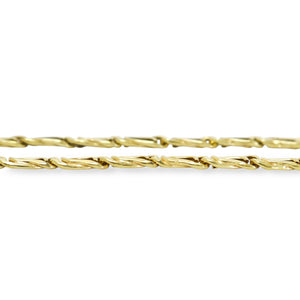 YELLOW GOLD WHEAT LINK NECKLACE
